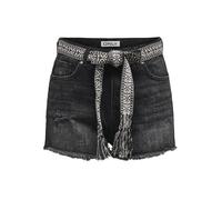 ONLY Short en Denim ONLROBYN Taille Extra Haute Straight Fit Short en Denim Washed Black M Washed Black M