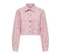 ONLY Short Jacket Onlelsa OTW Veste Courte au Crochet, Mauve, M Femmes