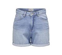 Only Short pour Femme 15321381, Bleu Jeans Clair, XL