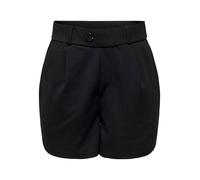 ONLY Shorts Taille Haute à Boutons pour Femmes, Confortables et élégants, Pantalons d'été., Couleurs:Noir-3, Taille:XS