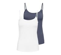 ONLY Singlet 2pack Onllove-Débardeur JRS Noos, Lot de 2, Blanc, M (Pack de 2) Femme, Blanc, Medium
