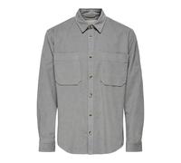 ONLY & SONS 2pkt Washd Cord Ls Onsalp RLX Noos Lot de 2 t-Shirts en Velours côtelé délavé, Calcaire, XXL Hommes