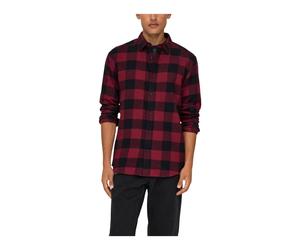 Only & Sons - Checked Long Sleeve Classic Collar Shirt - Homme - Chemises - Multicolore - Taille: 2XL