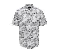 ONLY & SONS Chemise à manches courtes pour homme, Blanc éclatant., XS