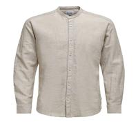 Only & Sons Chemise Onscaiden à manches longues à col mao Beige M Homme