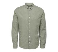 ONLY & SONS Chemise à Manches Longues Unie pour Homme, Swamp, M