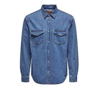 Only & Sons Chemise 'Bane' bleu denim, Taille XL