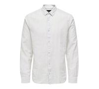 Only & Sons Chemise 'Caiden' gris clair / blanc, Taille L