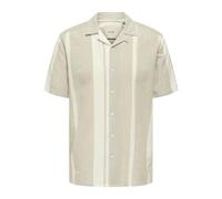 Vêtements Only & Sons ONSCAIDEN LIFE STRIPE LINEN RESORT NOOS pour M Bleu