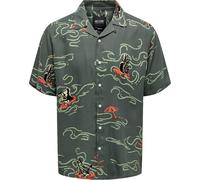 ONLY & SONS Chemise Homme Textile Vert GR81588 - Taille : S