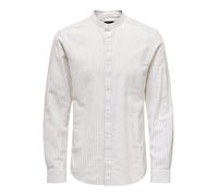 Only & Sons Chemise 'ONSCaiden' gris clair / blanc cassé, Taille S
