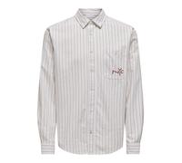 Only & Sons Chemise 'ONSDrake' cappuccino / rouge foncé / blanc naturel, Taille XL