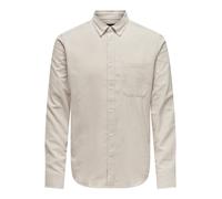 ONLY & SONS Homme Onsgudmund T-Shirt Uni Slim 1 Pièce Noos Chemise À Manches Longues, Doublure Argentée., L EU
