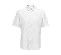Only & Sons Chemise Slim Fit à Manches Courtes pour Homme, col de Chemise Moderne. T-Shirt d'été Tendance für Männer., Couleurs:Blanc-3, Taille:L