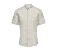 Only & Sons Chemise Slim Fit à Manches Courtes pour Homme, col de Chemise Moderne. T-Shirt d'été Tendance für Männer., Couleurs:Beige, Taille:L