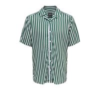 Only & Sons Chemise 'Wayne' vert foncé / blanc, Taille M