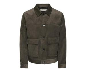 ONLY & SONS Cord Jacket Onslance OTW Veste en Velours côtelé, Marron, L Hommes