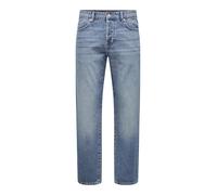 Only & Sons Coupe Regular ONSEDGE Taille Moyenne Straight Fit Jeans Medium Blue Denim 30 34 Medium Blue Denim (US) 30 / L34