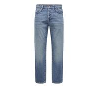 Only & Sons Coupe Regular ONSEDGE Taille Moyenne Straight Fit Jeans Medium Blue Denim 32 32 Medium Blue Denim (US) 32 / L32
