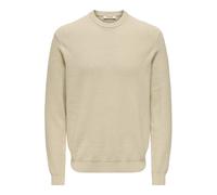 Only & Sons - Dave Crew Neck Knit - Homme - Pulls - Beige - Taille: S