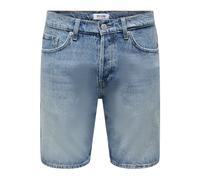 Only & Sons - Denim Bermuda Shorts - Homme - Shorts - Bleu - Taille: M