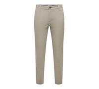 Only & Sons Herren Chino Hose, Zeitlos, Slim Fit, Elegante Stretch Hose, Couleurs:Marron, Taille de Pantalon:30W / 32L, Longueur de Jambe:L32