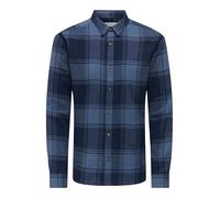 Only & Sons Homme Checked Shirt Onsgudmund Ls Chemise À Carreaux Noos, Blazer Bleu Marine., S EU
