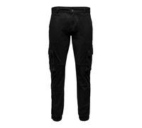 ONLY & SONS Homme Onscam Stage Cargo Cuff Pg 6687 Pantalons, Black 1, 31W / 32L EU