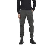 ONLY & SONS Homme Onscam Stage Cuff Pg 6687 Pantalon Cargo, Gris À Rayures, 29W / 32L EU