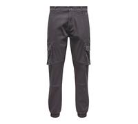 ONLY & SONS Homme Onscam Stage Cuff Pg 6687 Pantalon Cargo, Gris À Rayures, 29W / 32L EU