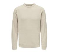 Only & Sons Pull ETHAN col rond manches longues coupe régulière greige Taille L