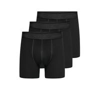 Only & Sons Homme Onsfitz Lot De 3 Coffres Noir Uni Caleçon Boxeur, Noir/Détails : Taille Noire Et Logo Noir, L EU
