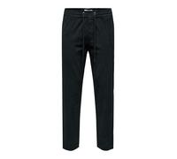 ONLY & SONS Homme Onslinus Tap Corduroy 0185 Pantalon en Tissu, Noir, M EU