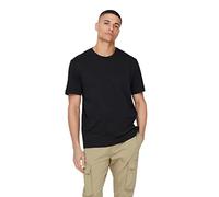 ONLY & SONS Homme Onsmax Life Reg Stitch Tea Noos T-Shirt, Noir, L EU