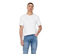 Only & Sons Homme Onsmax Life Reg Stitch Tee Noos T-Shirt, Blanc, S EU