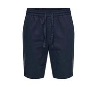Only & Sons, Homme, Shorts, Bleu, Taille: XS Short Bermuda en Lin Décontracté
