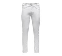 Only & Sons Jeans Homme Onsloom Slim One White 6529 Cro DNM Noos Blanc 32W/32L EU