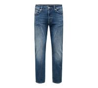 ONLY & SONS Jean Coupe Slim ONSWEFT pour Homme, Taille Moyenne, Coupe Normale, Denim Bleu foncé, 30W / 32L