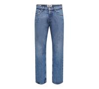 ONLY & SONS Onsedge Loose Mid. Blue 4939 Noos Jean Pantalons, Denim Bleu médium, 32W x 32L Homme