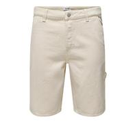 Only & Sons Onsedge Car Ecru 6549 PIM DNM Short Jean, Homme