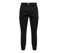 ONLY & SONS Pantalon Cargo Oncarter pour Homme - Pantalon Cargo fuselé, Noir, 34W / 34L