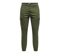 ONLY & SONS Pantalon Cargo Oncarter pour Homme - Pantalon Cargo fuselé, Vert Olive, 33W / 30L