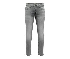 Only & Sons Jean slim fit homme ONSLOOM Mid Rise Slim Fit Jeans, Gris denim, 36W / 32L