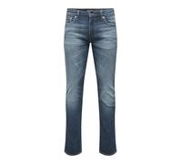 Only & Sons Jean Slim ONSLOOM Taille Basse Slim Tapered Fit Jeans Dark Medium Blue Denim 30 32 Dark Medium Blue Denim (US) 30 / L32