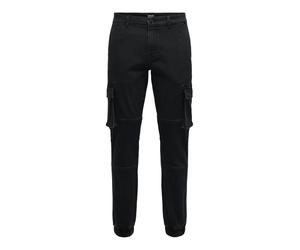 Only & Sons Jeans cargo 'ONSCam' noir denim, Taille 29 Longueur 34
