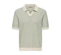 ONLY & SONS Onsadrian Life Reg 7 SS Resort Polo en Maille pour Homme, Iceberg Green, XL