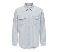 ONLY & SONS ONSBANE Denim 3247 DNM Shirt Noos, Chemise Casual Homme, Light Blue Denim,
