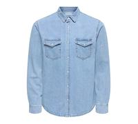 ONLY & SONS ONSBANE Denim 3247 DNM Shirt Noos, Chemise Casual Homme, Medium Blue Denim,