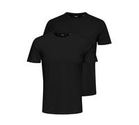 Only & Sons ONSBASIC Slim O-Neck 2-Pack Noos T-Shirt, Noir-Lot de 2 Noirs, M Homme