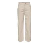 ONLY & SONS ONSBOB Loose COT Lin 0007 Pantalon, Doublure argentée., 33W x 32L